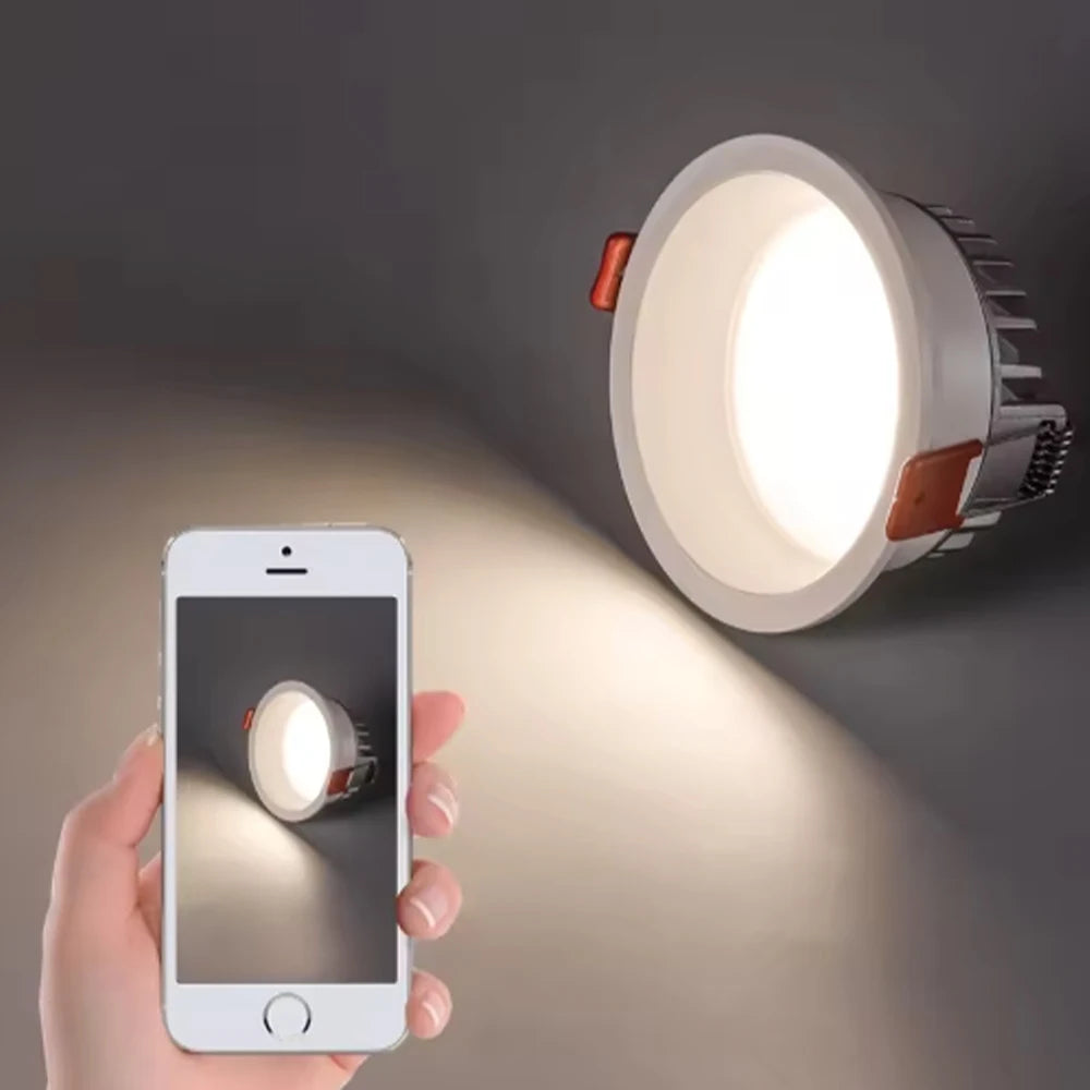 Recessed Tuya Bluetooth/Zigbee Matter 3CCT Smart LED Downlight 110V/220V 5W-12W Spotlight Bedroom Kitchen Indoor Downlight