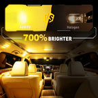 AUXITO 2Pcs Car LED T10 W5W Canbus Reading Dome Lamp Marker Wedge License Plate Light Bulb 168 194 192 LED 12V White Red Amber