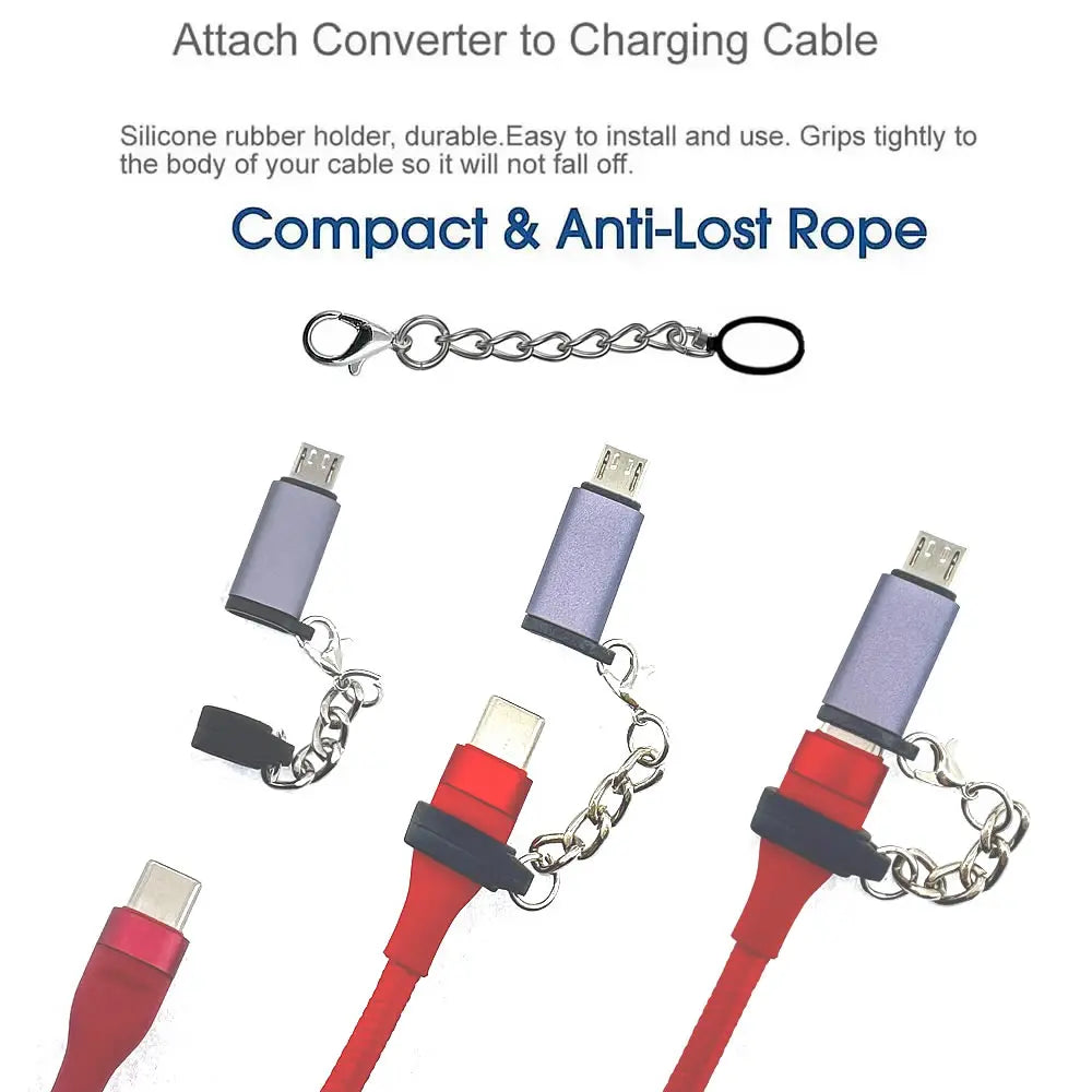 Type C Adapter USB C To Micro To Mini USB Female Converters For iPhone 14 13 Xiaomi Samsung For Lightning Male Charger Adapter