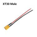 XT30 Pigtail Plug Male and Female Connector with 100mm 16AWG Tinned Wire Cable for RC Fixed wing Lipo Battery FPV Drone charger