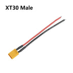 XT30 Pigtail Plug Male and Female Connector with 100mm 16AWG Tinned Wire Cable for RC Fixed wing Lipo Battery FPV Drone charger