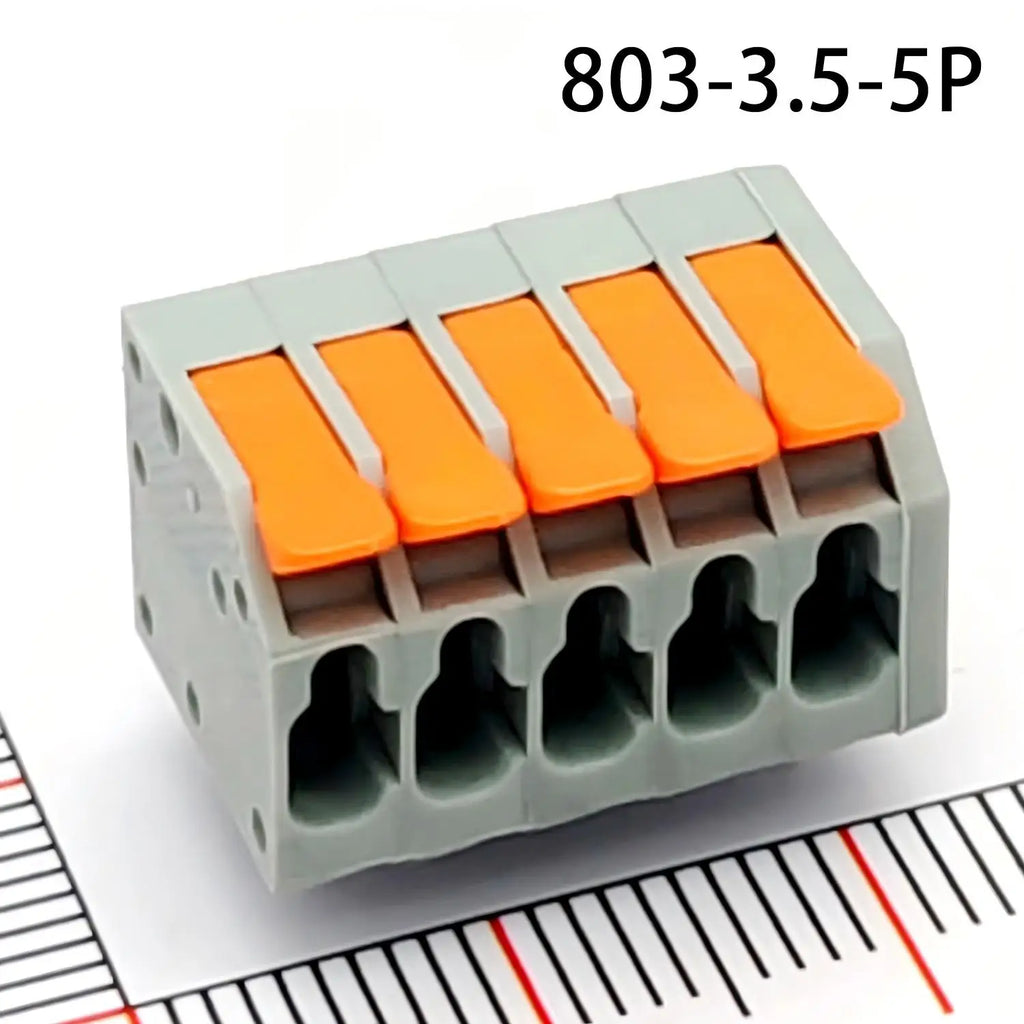 50Pcs/100PCS PCB terminal block DA803 2601 1.5 mm² spacing 3.5 mm pitch gray 2601-1102 3 4 5 6