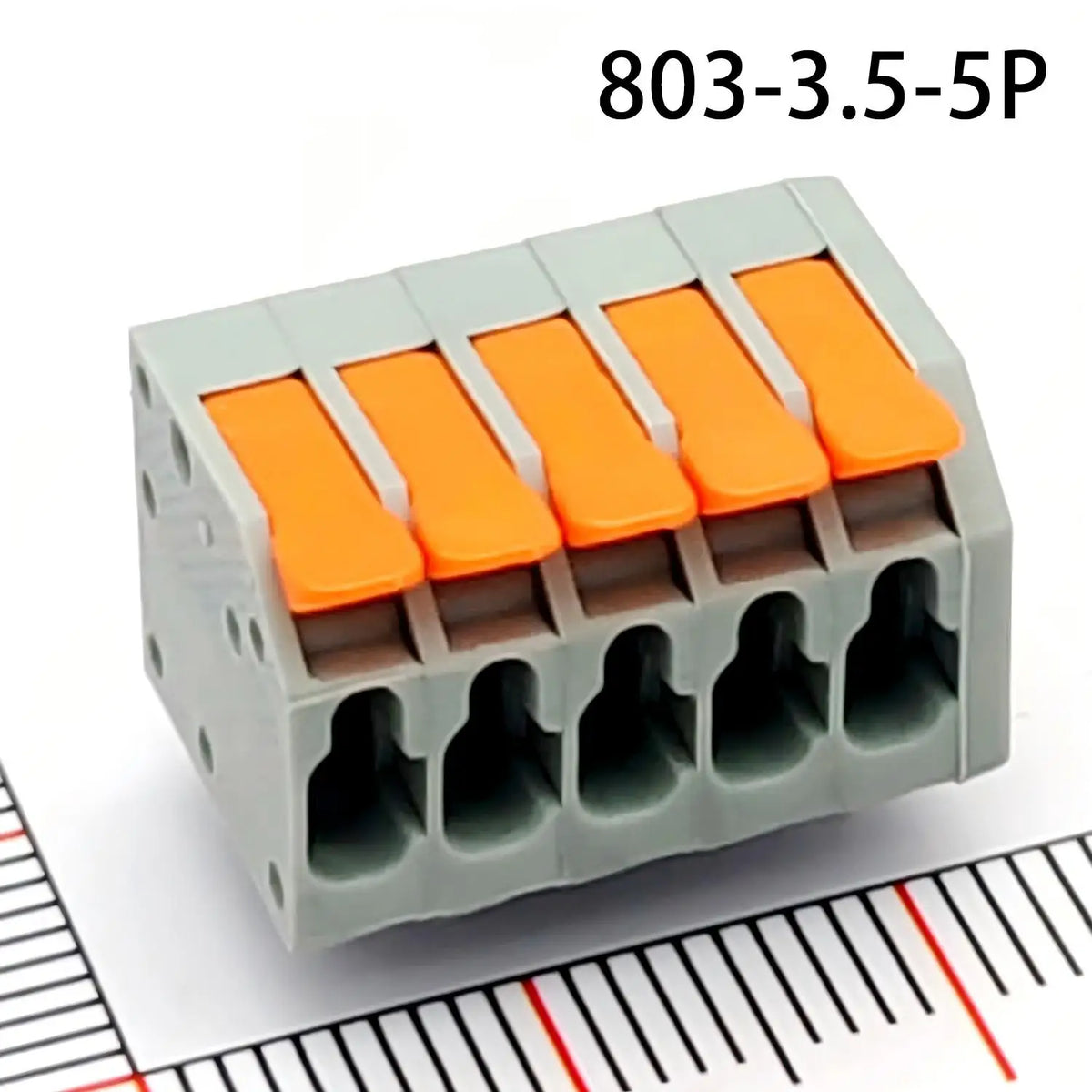 50Pcs/100PCS PCB terminal block DA803 2601 1.5 mm² spacing 3.5 mm pitch gray 2601-1102 3 4 5 6