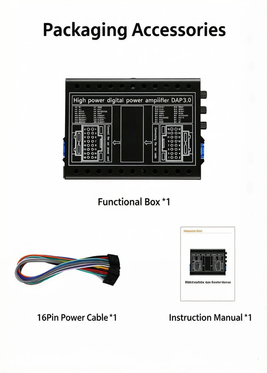 DSP Amplifier DC 12V High-Fidelity Audio Stereo Digital Audio Processor After 4x60w For To Android Navigation Locomotive
