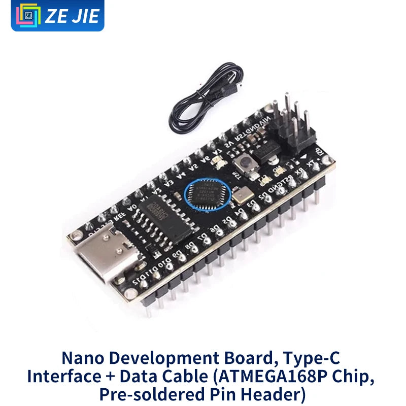 UNO R3 Development Board Kit, Improved Version ATmega328P MCU Module, Compatible with Arduino Nano