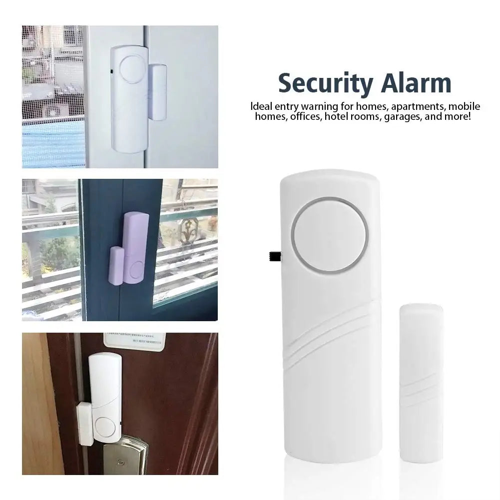 5pcs/10pcs Wireless Door Window Sensor Alarm 95db Anti-theft 433mhz Door Contact Detector Magnetic for Home Security Protection