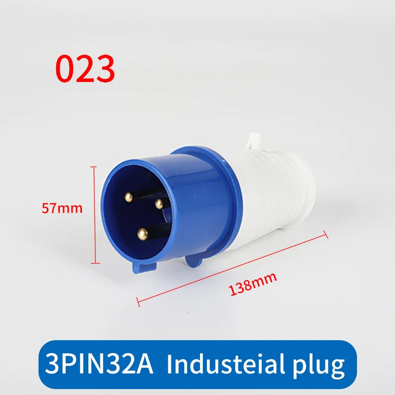 1 PCS 32A Aviation Industry Plug Socket Connector 3P/4P/5P IP44 Waterproof Surface Installation Wireless Concealed Installation