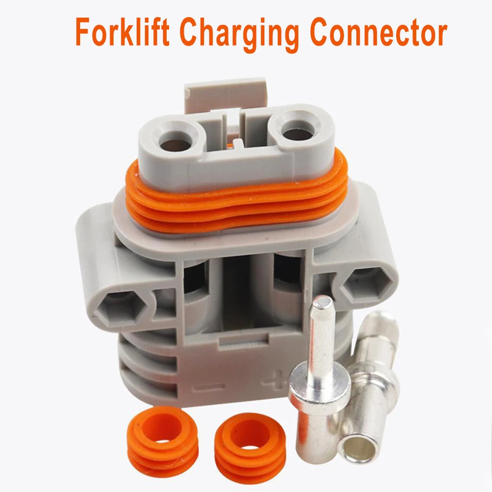 Pair Of FOR Anderson 50 Amp 600V 6 Grey Forklift Cable Power Connectors Good Electrical Conductivity Easy To Connect Tool