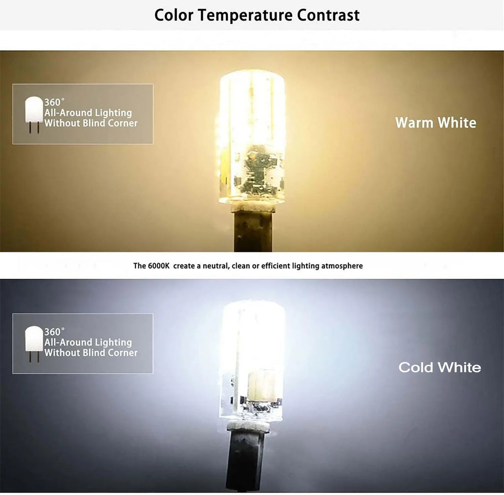 10Pcs G4 LED Bulb 12W 9W 5W 3W 2W AC DC12V SMD 2835 3014 SMD LED Light Mini Silicone Lamp Warm White White 360 Degree Angle