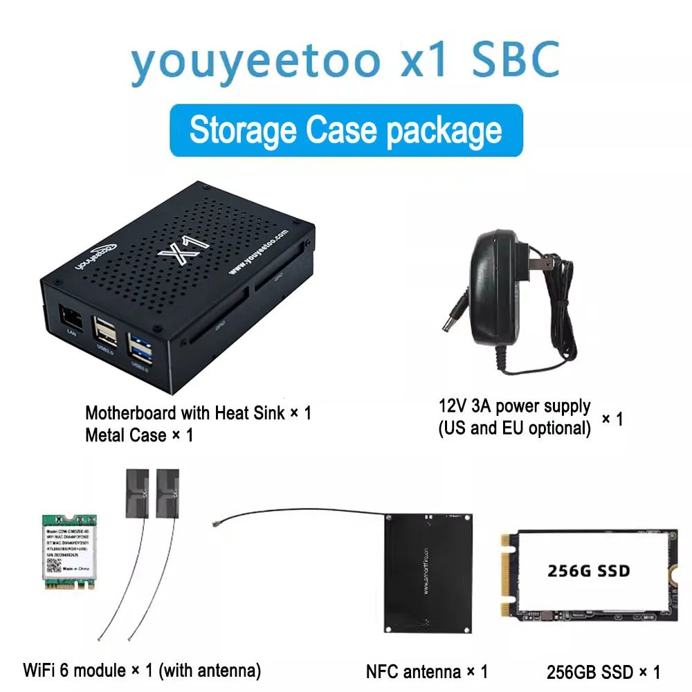 Youyeetoo X1 SBC Intel 11th Gen Jasper Lake N5105 Development Board X86 Computer Windows 10/11 Pro Ubuntu OS Support WiFi 6,NFC