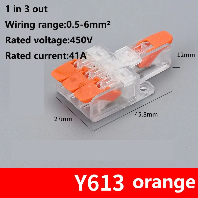 Quick Wiring Terminal Push-in Wire Connector Splitter Mini Universal High power Butt Terminal Block Led Light 1 in Multiple Out