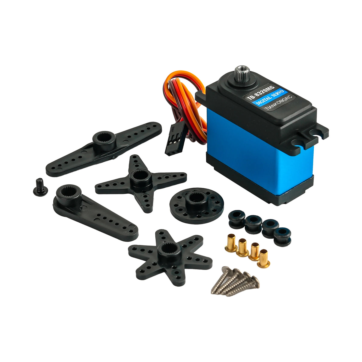 4 Set TD-8320MG Servo 20KG Waterproof Digital Servo Motor Aluminium Steel Gear for RC Car Truck Helicopter Crawler Boat Airplane