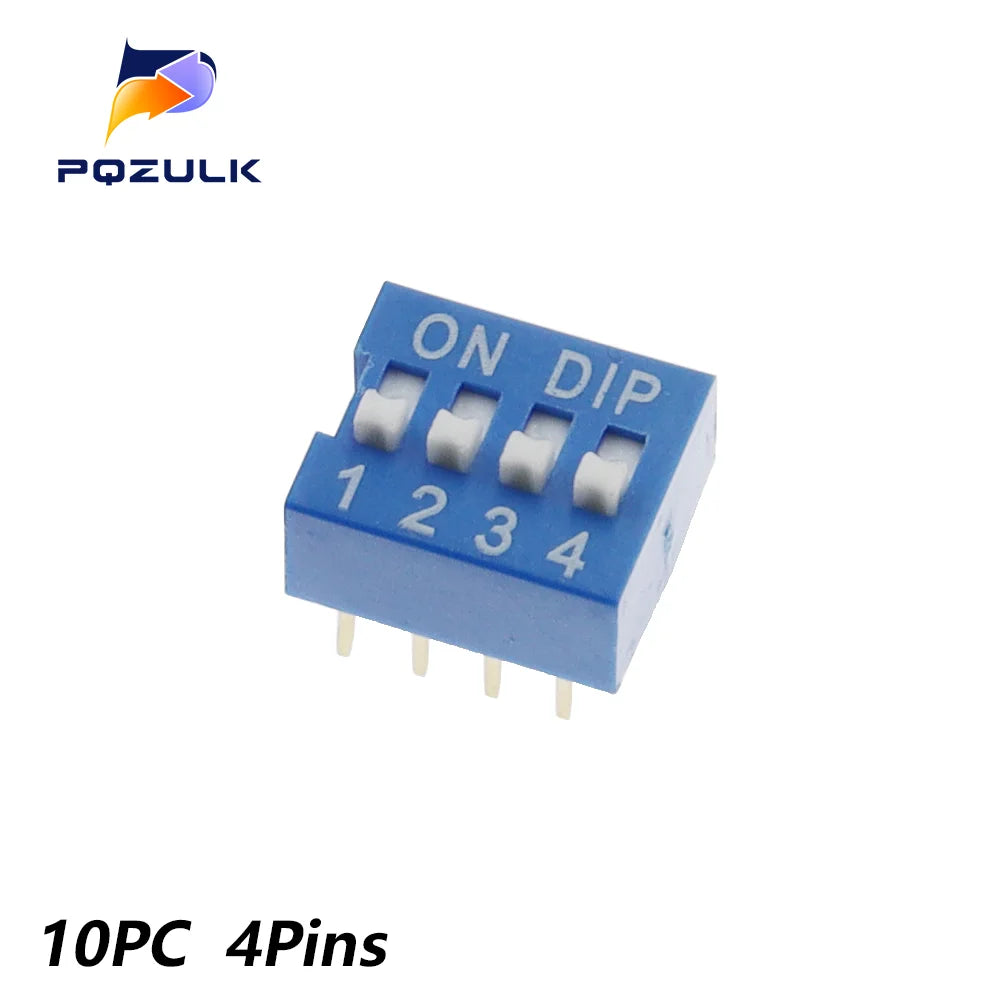Dip Switch Kit In Box 1 2 3 4 5 6 8 Way 2.54mm Toggle Switch Red Snap Switches Mixed Kit Each 5PCS Combination Set