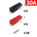 10/50/100/500 Pcs Plug -30A Amp 600V Power Marine Connector Pole For Powerpole Interlocking Plug Terminals