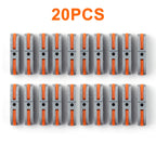 20/34/50PCS Lever Wire Connectors, 1 to 1 Inline Assemblable Wire Connector, Electrical Connectors Wire Terminals