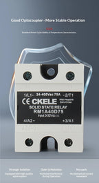 RM1A Series Solid State Relay 25A  40A 50A 75A Zero Cross SSR DC to AC for Heater Control