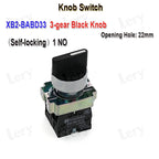 1Pcs XB2-BG21 XB2-BA31 XB2-BS54 22mm Knob Key Start Inching Power on Button Switch Self Reset Small Mushroom Head Emergency Stop