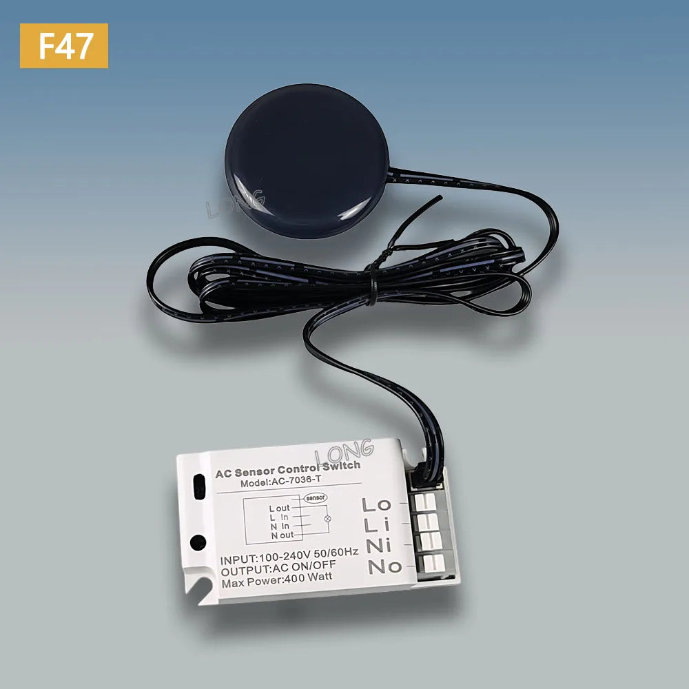 Hidden Touch Switch Penetrates 5cm Wood 400W AC110-220V for Cabinet Light Fan Appliance Invisible Mount Sensor ON OFF Switch