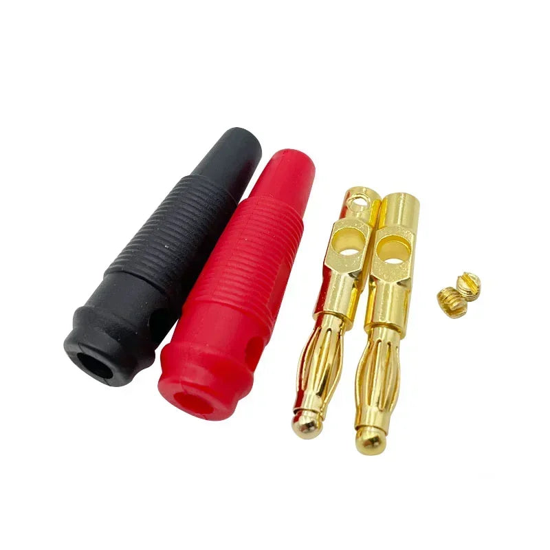 5/20Pcs 4mm Banana Plug 32A High Current Musical Speaker Stackable Screw Type Gold Plated Banana Connector Adapter
