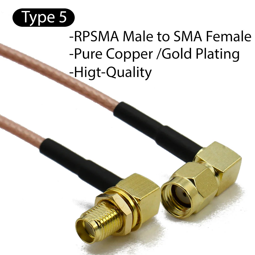 RG316 SMA to SMA Male Female Right Angle RF Coaxial Extension Cable Pigtail for WiFi 3G 4G GSM Antenna