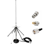 Magnetic Desktop Discone Antenna 100-1600MHz 5m Cable UHF SMA BNC Mount for Police Scanner GMRS 2m 70cm Mobile VHF UHF Lora ADSB