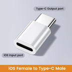 2PCS USB C To Lightning Adapter Lightning Female to Type C Male Converter High Speed Charging Connector For iPhone 15 16