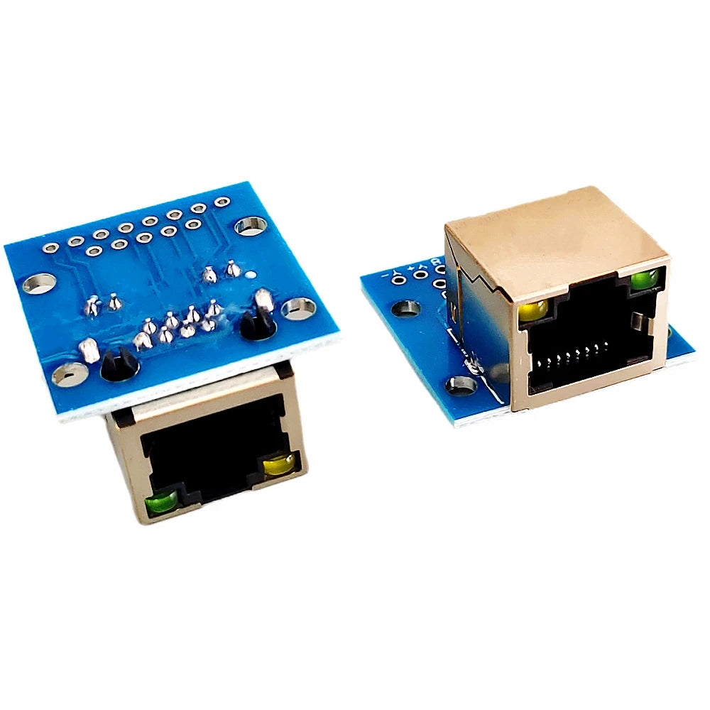 RJ45 Network Port Test Board with LED Indicator Horizontal 8P Female Socket Adapter Circuit Board for Network Troubleshooting