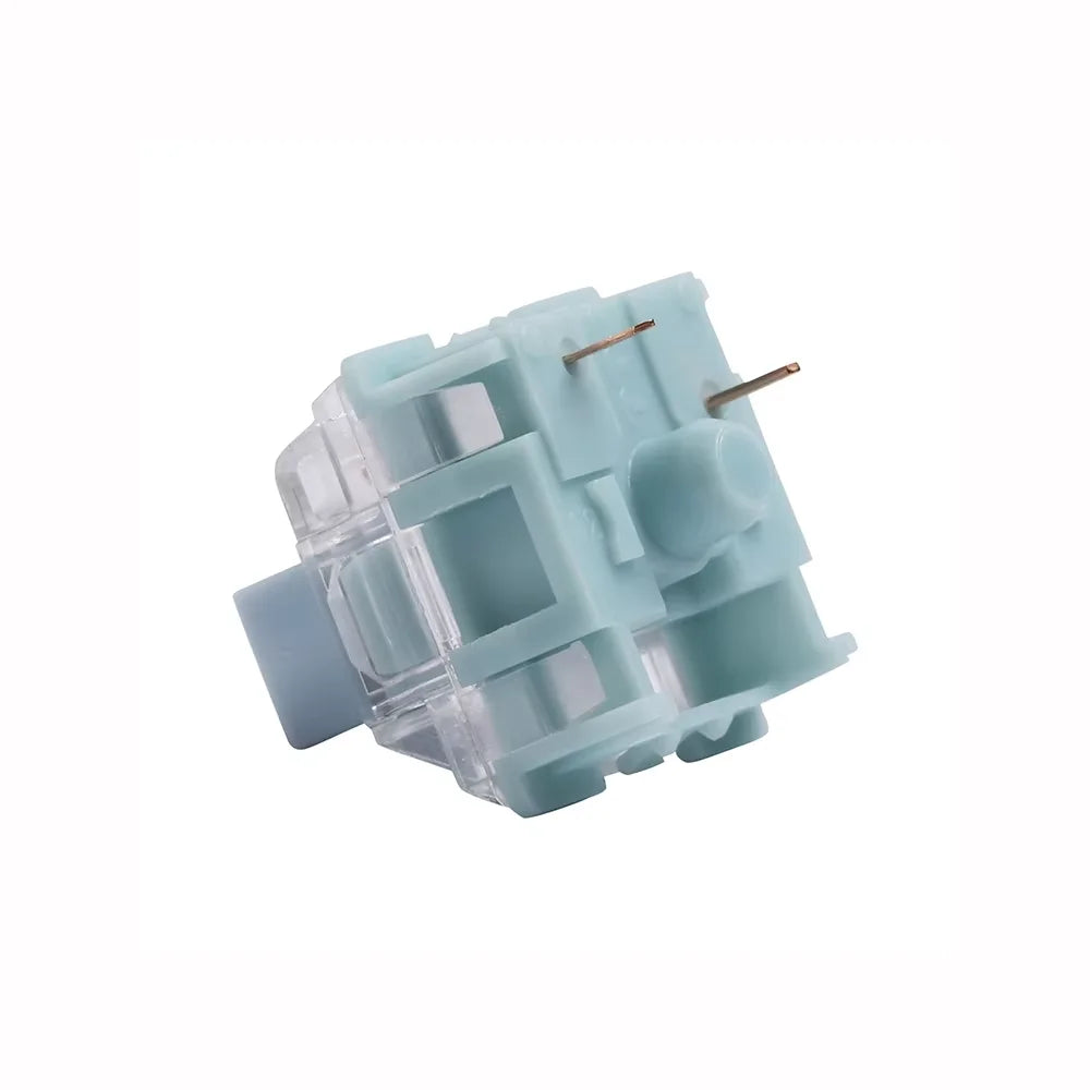 TTC Silent Bluish White Switches Tactile 42g Switch Rounded Sharp Tactility Long Spring Mechanical Keyboard RGB MX DIY Switch