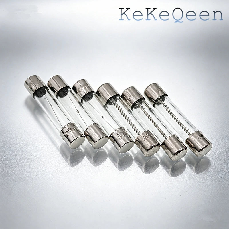 100Pcs/Box 250V 6x30 T0.5A T500MA T1A T2A T3A T4A T5A T6A T8A T10A T15A T20A T30A 6*30mm Slow Glass Fuse Insurance Tube