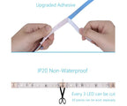 30M 12V WiFi Bluetooth RGB LED Strip Lights 5050 with Ac100-240V Adapter APP Control Music Sync Remote for Bedroom Kitchen Party