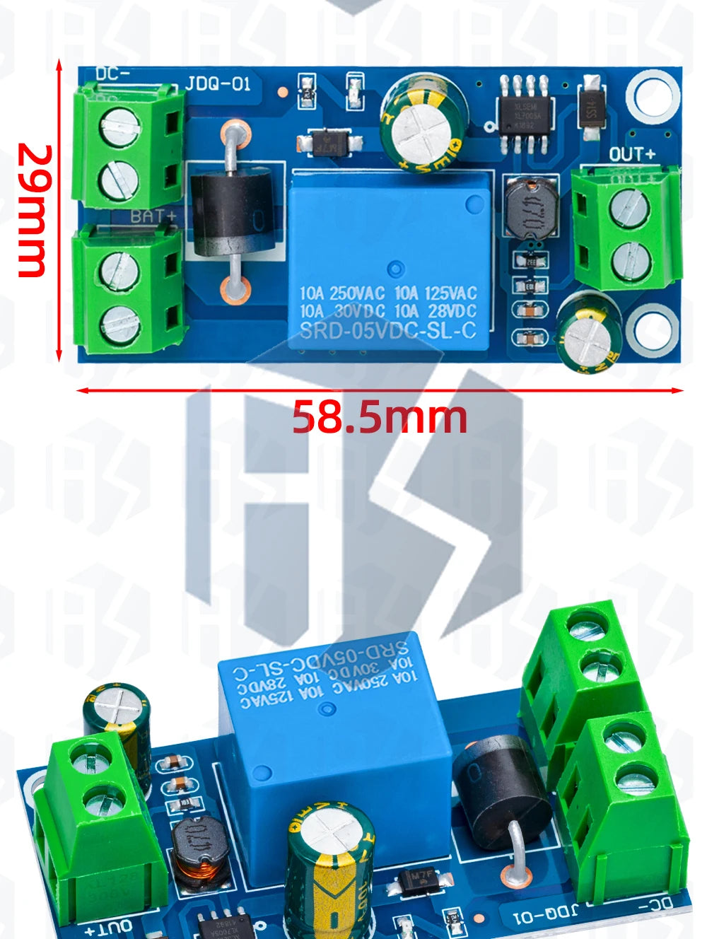 YX850 Standby Lithium Battery Auto-Switching Module 5-48V Wide Input Emergency Power Converter
