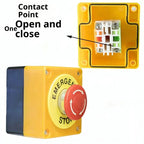 dailyWaterproof Emergency Stop Push Button Box 10A Safety Power Off  for Factory Automation and Equipment Protection