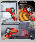 Infrared Thermometer ANENG Non-contact -50~600℃ Digital Laser Temperature Meter TH202 LCD Display Pyrometer Point Gun Tester