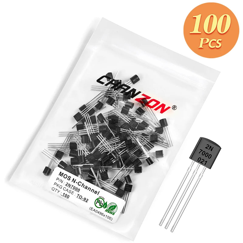 10/100PCS/Lots Original N Channel Mosfet Transistor 2N7000 BS170 CS1N60 2SK2837 2SK3878 2N60 8N80 TO-92 TO-3P TO-251 TO-220F