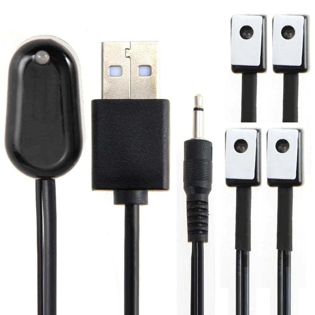 All-in-One IR Extender 1 Receiver 4 Emitter Emitters Infrared IR Repeater Kit Infrared Repeater Remote Control for Amplifier TV