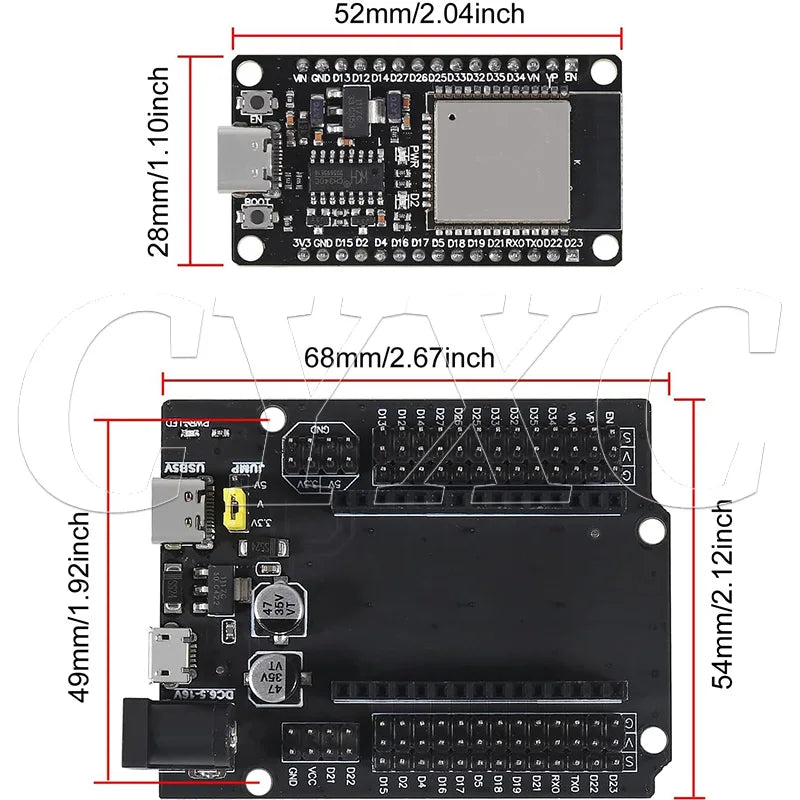 1-10PCS FOR 32 CH340C Development Board WiFi+Bluetooth Ultra-Low Power Dual Core Expansion Board FOR ESP32