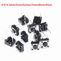 20/50/100Pcs Micro Tactile Switch Momentary Tact DIP Switch 2Pin 6 x 6mm Micro Touch Push Button Switch High 5mm 6mm 7mm 8mm 9mm