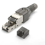 Tool Free Metal RJ45 Connector Toolless Reusable 23AWG to 26AWG Cable Internet Plug Easy Installation Tool-Free Termination Plug