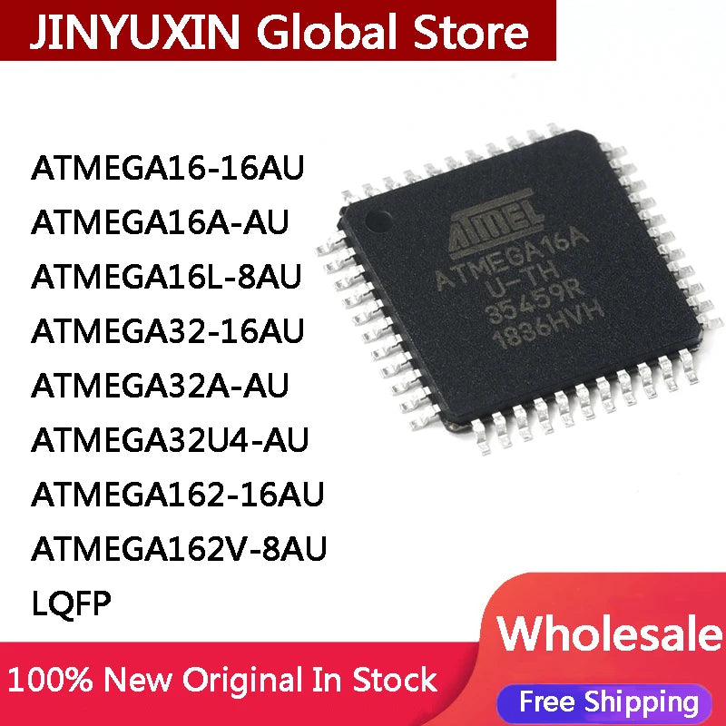 5-100Pcs ATMEGA8A ATMEGA8A-AU ATMEGA8A-AUR TQFP-32 AVR microcontroller MCU chip IC Chip In Stock Wholesale