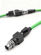 BYXGD M12 X-Code 8Pin A-Code D-Code 4Pin to RJ45 Panel Mount Adapter IP67 Waterproof Ethernet Connector Straight Angled Type