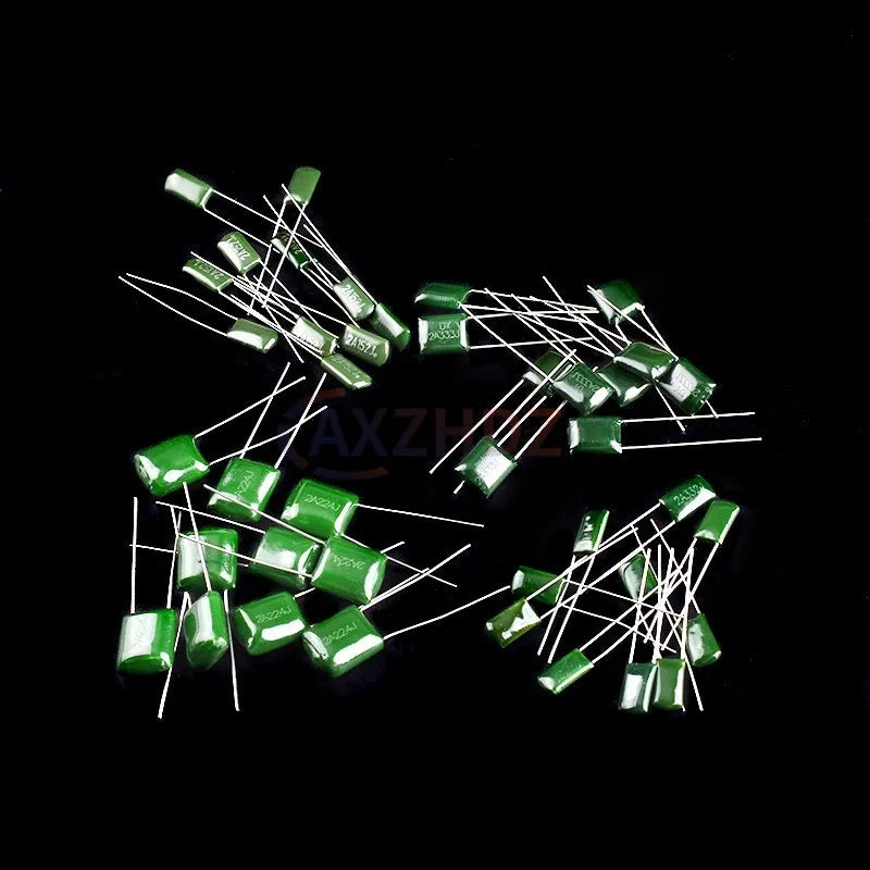 180PCS Polyester Film Capacitor Kit 100V 1nF 1.5nF 2.2nF 100nF 2A102J 2A471J 2A222J 2A392J 2A332J 2A472J 2A103J 2A473J 2A563J