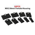10Set(20PCS) MX2.54 Dupont Connector Housing With Lock Buckle 2.54mm Pitch Single Row 2P/3P/4P/5P/6P/7P/8P/10P/12P Docking Shell