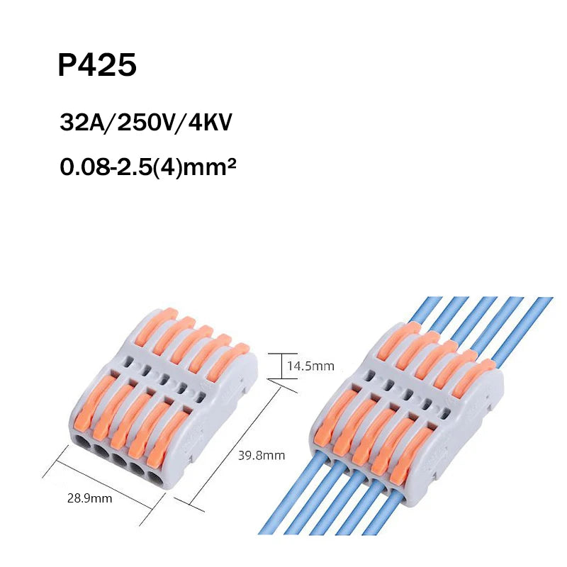10 30 50PCS Quick Splicing Multiplex Butt Wire Connector Cable Push-in Splice Terminal Block For Home Terminal Block 28-12AWG