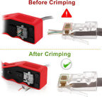 RJ45 crimping tool kit Ethernet crimper and tester for Cat5e Cat6 Cat6a 8P8C modular connectors