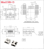 10PCS Mini USB SMD SMT 4Pin 5Pin Female Mini B Socket Connector Plug Straight DIP Jack Connector Plug-in