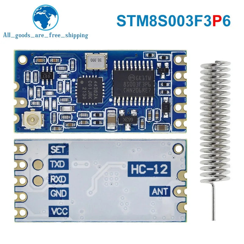 1/3pcs TZT 433Mhz HC-12 SI4463/4438 Wireless Serial Port Module 1000m Replace Bluetooth NEW