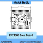 WeAct RP2350B Raspberry Pi RP2350B RISC-V Hazard3 520KByte SRAM 16MByte QSPI Flash 48GPIO All out New Version Chip RP2350B0A4