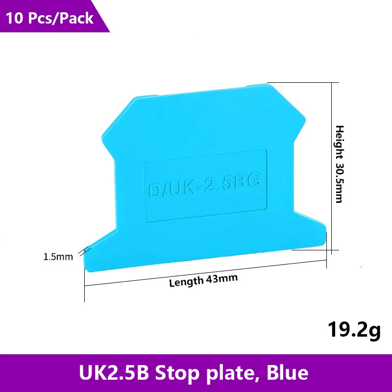UK 2.5 Terminal Block UK2.5B Screw Connection Connect Strip 2.5B/3N/5N/6N/10N  2.5mm² Cable Electrical Din Rail Wire Connector