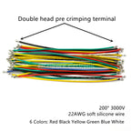 XH 2.54mm Connector Kit With Double Pre-crimped Soft Silicone Cable Wire 22AWG 2/3/4/5/6/7/8/9/10 Pin Housing JST Adapter Cable