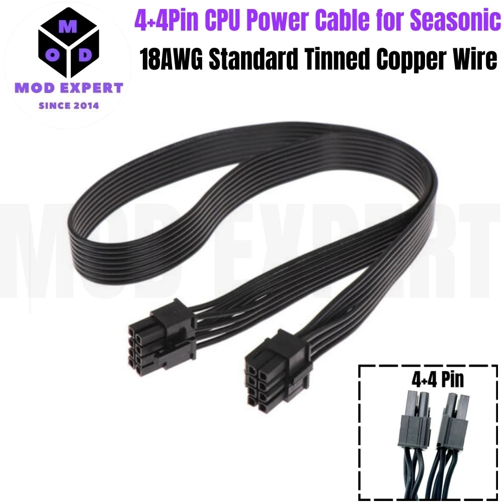 Modular Power Cable for Seasonic X-850, X-750, X-650 KM³ Modular, GPU PCIe 6+2Pin, CPU 4+4Pin, SATA, Molex IDE 4Pin, Main 24Pin